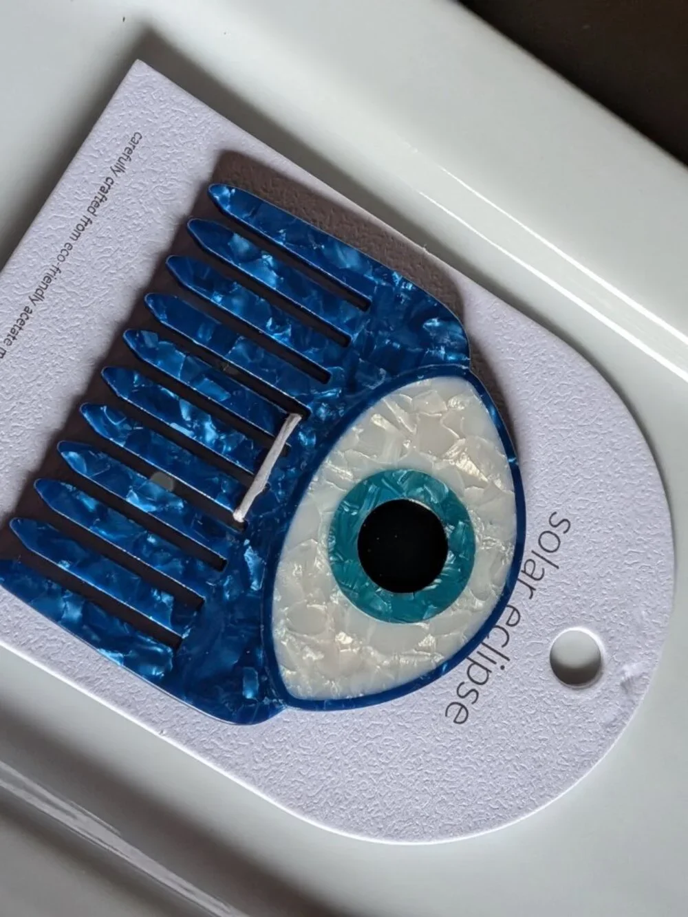 Solar Eclipse Hand-Painted Pocket Comb